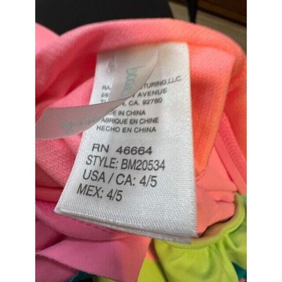 Beach Lingo BM20534 Girls Sunset Ruffle One-Piece Pink 4/5 Little Kid One Size - Picture 4 of 5